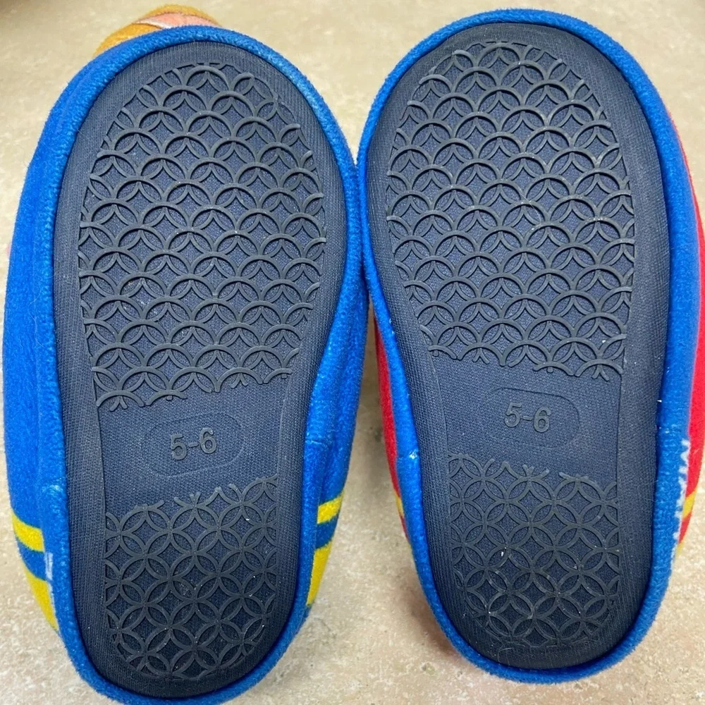 Paw Patrol Light-Up Plush Slippers For Kids - Chase & Marshall - Size 5-6